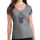 Ladies Fighting Spirit MMA V-Neck T-shirt Style001