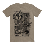 Monochrome Hell Awaits Acid Wash Tee