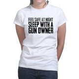 Ladies Sleep With A Gun Owner T-shirt