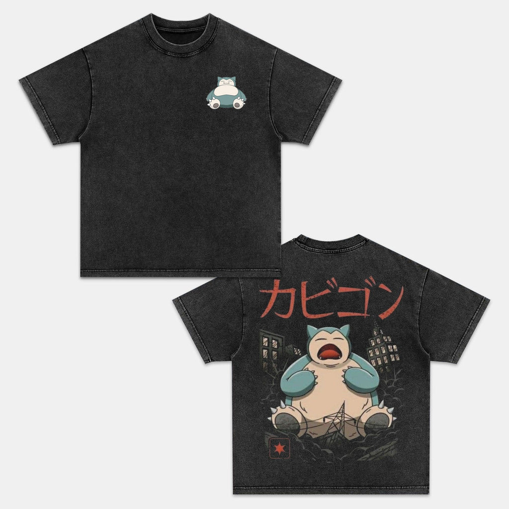 SNORLAX UNISEX ANIME INSPIRED VINTAGE T-SHIRTä¸¨POKÃ‰MON-[DS]