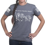My Stick Figure Family Ladies T-shirt Style001