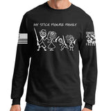 My Stick Figure Family Long Sleeve T-Shirt Style001