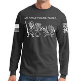 My Stick Figure Family Long Sleeve T-Shirt Style001