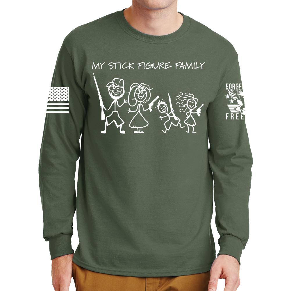 My Stick Figure Family Long Sleeve T-Shirt