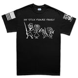 My Stick Figure Family Men's T-shirt Style001