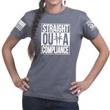 Ladies Straight Outta Compliance T-shirt Style001