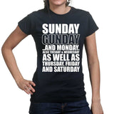 Ladies Sunday Gunday Everyday T-shirt Style001