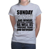 Ladies Sunday Gunday Everyday T-shirt Style001