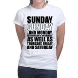 Ladies Sunday Gunday Everyday T-shirt Style001