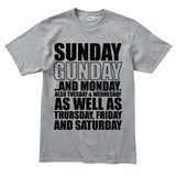 Men's Sunday Gunday Everyday T-shirt Style001