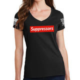 Ladies Suppressors V-Neck T-shirt Style001