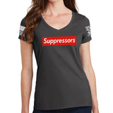 Ladies Suppressors V-Neck T-shirt Style001
