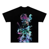 TANJIRO KAMADO UNISEX ANIME INSPIRED VINTAGE TEEä¸¨DEMON SLAYER-[BACK]