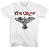 The Crow - Logo And Crow - American Classics - Solid White Adult Short Sleeve T-Shirt
