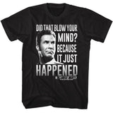 Talladega Nights - Because It Just Happened - Black Short Sleeve Adult T-Shirt