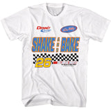 Talladega Nights - Shake And Bake - White Front Print Short Sleeve Adult T-Shirt