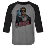 Terminator - I'll Be Back - 3/4 Sleeve - Heather - Adult - Raglan Shirt