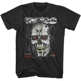 Terminator - T-800 Endo Skull - American Classics - Gray Front Print Adult Short Sleeve T-Shirt