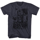 Terminator - Black & Blue - Short Sleeve - Heather - Adult - T-Shirt