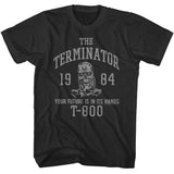 Terminator - Varsity Style - American Classics - Solid Gray Adult Short Sleeve T-Shirt