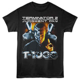 Terminator 2 - T 1000 - American Classics - Front Print Black Adult Short Sleeve T-Shirt