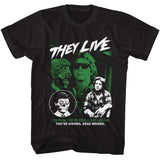 They Live - Dead Wrong - American Classics - Solid Black Adult Short Sleeve T-Shirt