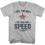 Top Gun - Needing Speed - Short Sleeve - Heather - Adult - T-Shirt