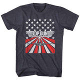 Top Gun - Stars & Stripes - Short Sleeve - Heather - Adult - T-Shirt