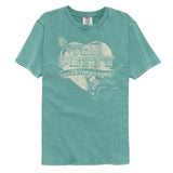 Tom Petty - Guitar Heart - American Classics - Solid Blue Adult Short Sleeve Comfort Color T-Shirt