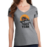 Ladies Truck Yeah V-Neck T-shirt Style001