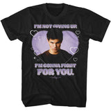Twilight - Jacob Fight For You Heart - American Classics - Solid Black Adult Short Sleeve T-Shirt