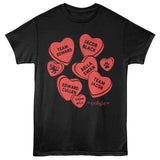 Twilight - Single Color Candy Hearts - American Classics - Black Adult Short Sleeve T-Shirt