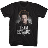Twilight - Team Edward - American Classics - Solid Black Adult Short Sleeve T-Shirt