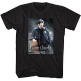 Twilight - Team Charlie - Black Front Print Short Sleeve Solid Adult T-Shirt