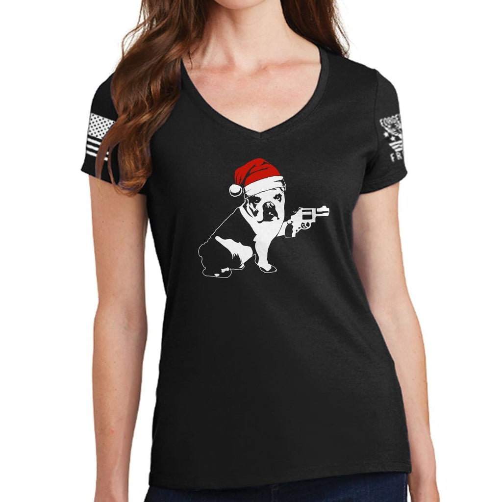 Ladies Christmas Mavis V-Neck T-shirt Style001