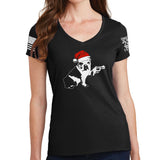 Ladies Christmas Mavis V-Neck T-shirt Style001