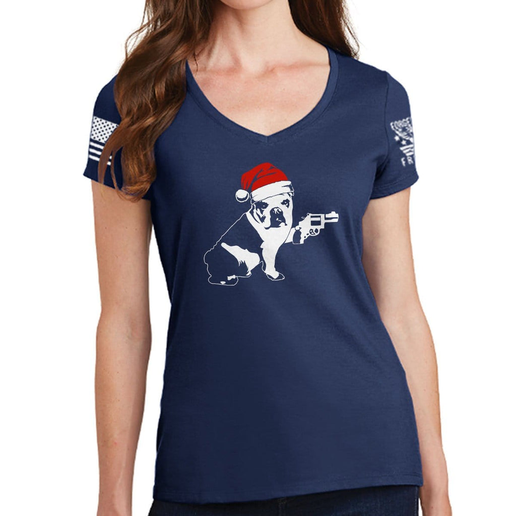 Ladies Christmas Mavis V-Neck T-shirt Style001