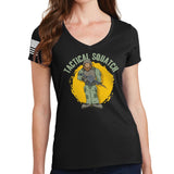 Ladies Tactical Squatch V-Neck T-shirt Style001