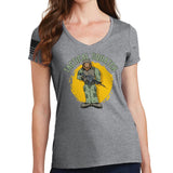 Ladies Tactical Squatch V-Neck T-shirt Style001