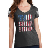 Ladies Tap Snap Or Nap V-Neck T-shirt Style001