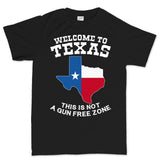 Texas Not a Gun Free Zone Mens T-shirt Style001
