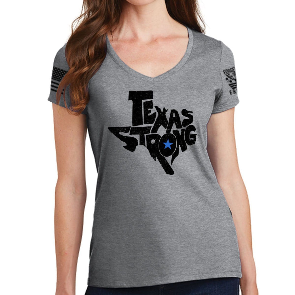 Ladies Texas Strong V1 V-Neck T-shirt Style001
