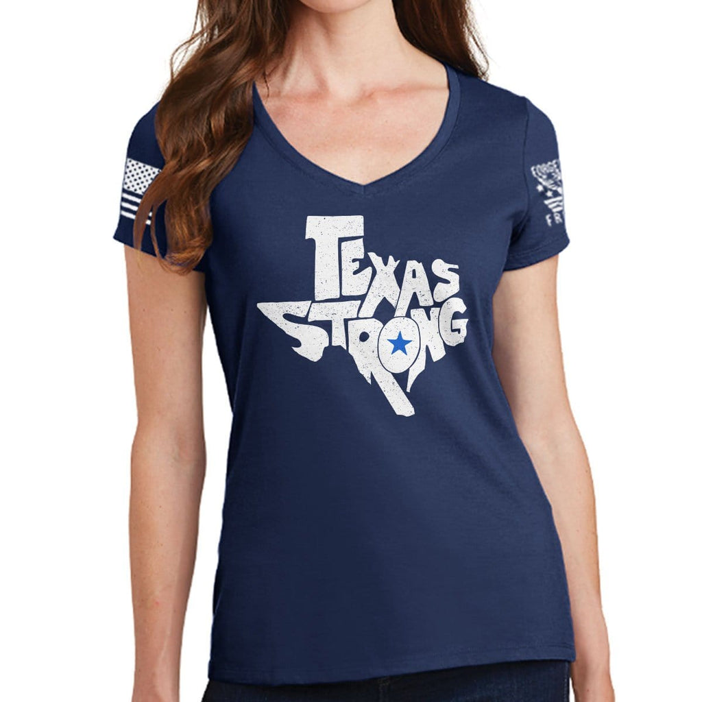 Ladies Texas Strong V1 V-Neck T-shirt Style001