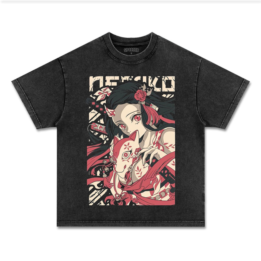 UNISEX ANIME INSPIRED VINTAGE TEEä¸¨DEMON SLAYER-[FRONT] Style002