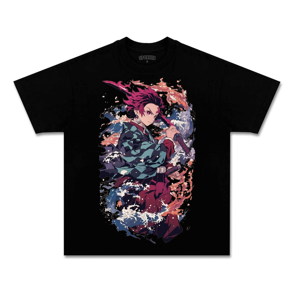 UNISEX ANIME INSPIRED VINTAGE TEEä¸¨DEMON SLAYER-[FRONT] Style001
