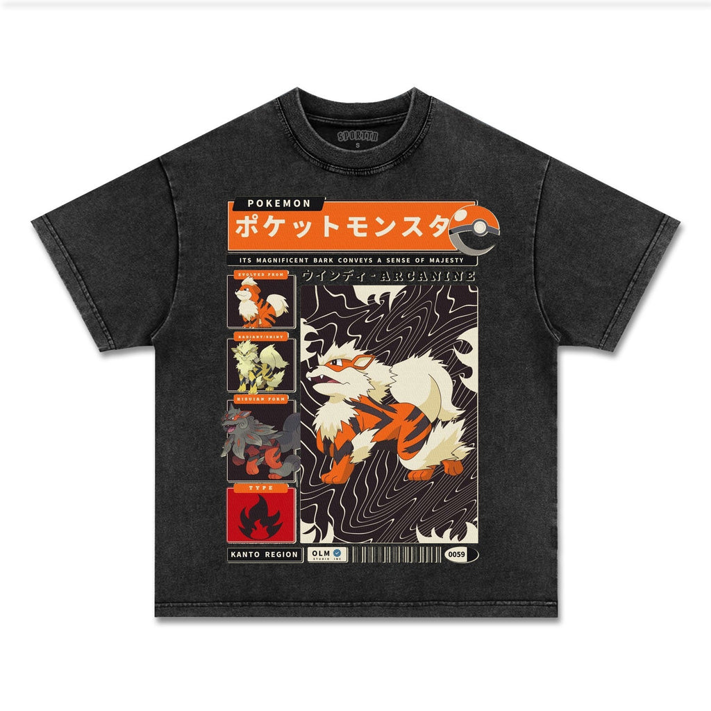 UNISEX ANIME INSPIRED VINTAGE TEEä¸¨POKÃ©MON-[FRONT]
