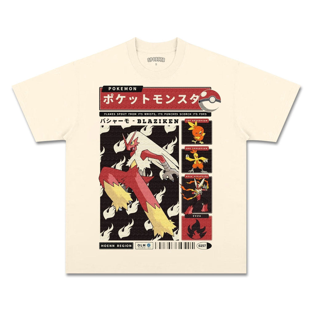 UNISEX ANIME INSPIRED VINTAGE TEEä¸¨POKÃ©MON-[FRONT] Style001