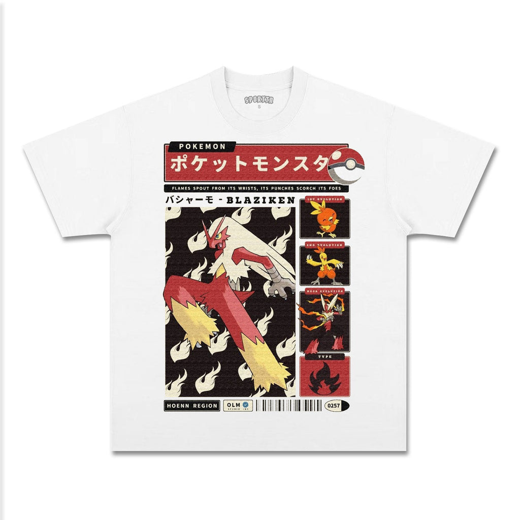 UNISEX ANIME INSPIRED VINTAGE TEEä¸¨POKÃ©MON-[FRONT] Style001