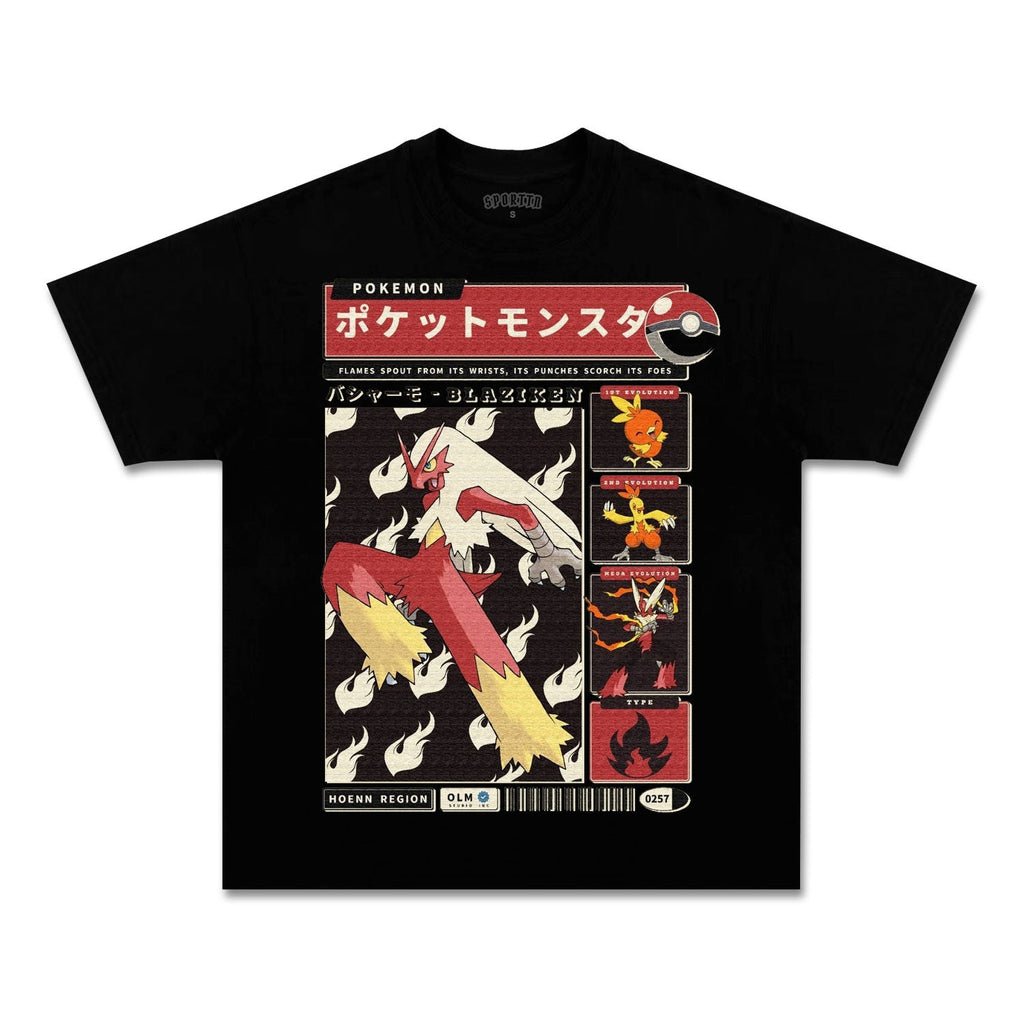 UNISEX ANIME INSPIRED VINTAGE TEEä¸¨POKÃ©MON-[FRONT] Style001