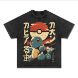UNISEX ANIME INSPIRED VINTAGE TEEä¸¨POKÃ©MON-[FRONT] Style007